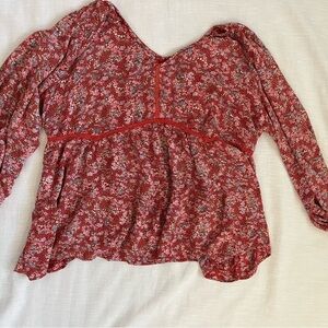 116-Sky and Sand 4X boho blouse